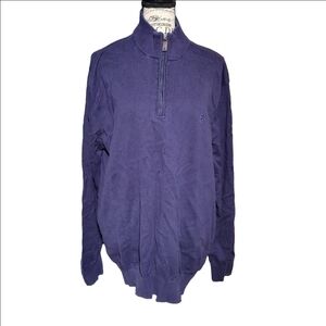 IZOD XL Navy Pullover 1/3 Zip